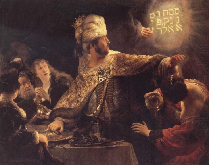 REMBRANDT Harmenszoon van Rijn The Feast of Belsbazzar china oil painting image